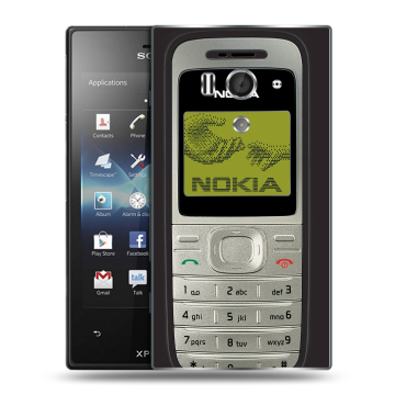 Пластиковый чехол на Sony Xperia acro S с принтом Ретро Нокия