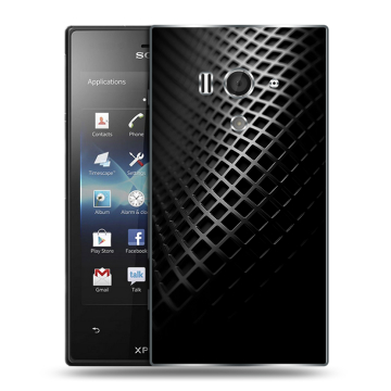 Пластиковый чехол на Sony Xperia acro S с принтом Текстура металла