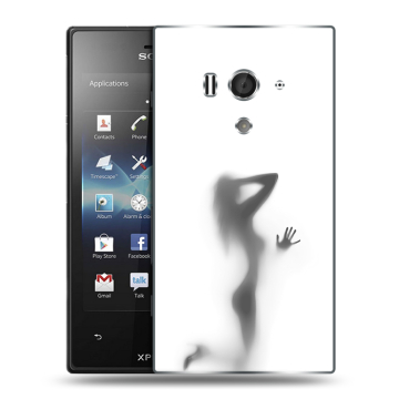 Пластиковый чехол на Sony Xperia acro S с принтом Силуэт