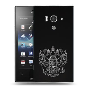 Пластиковый чехол на Sony Xperia acro S с принтом Герб России