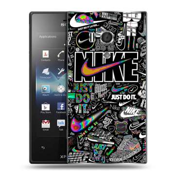 Пластиковый чехол на Sony Xperia acro S с принтом Найк Пластиковый чехол на Sony Xperia acro S с принтом Найк