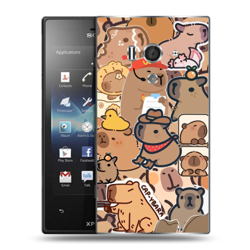 Пластиковый чехол на Sony Xperia acro S с принтом капибара