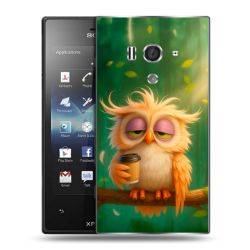 Пластиковый чехол на Sony Xperia acro S с принтом сова