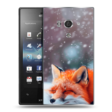Пластиковый чехол на Sony Xperia acro S с принтом лиса