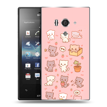 Пластиковый чехол на Sony Xperia acro S с принтом Hello Kitty Хелоу Кити