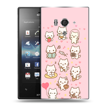 Пластиковый чехол на Sony Xperia acro S с принтом Hello Kitty Хелоу Кити