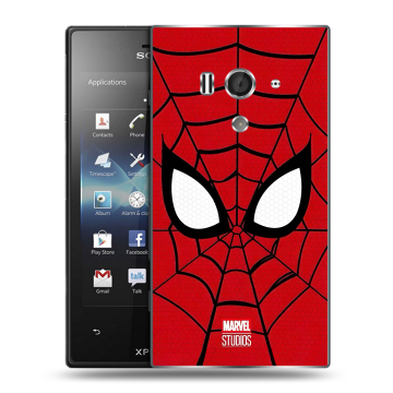 Пластиковый чехол на Sony Xperia acro S с принтом человек паук spiderman Пластиковый чехол на Sony Xperia acro S с принтом человек паук spiderman