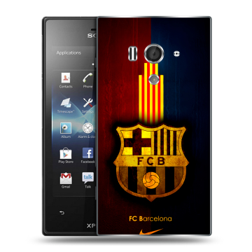 Пластиковый чехол на Sony Xperia acro S с принтом Барселона Barcelona