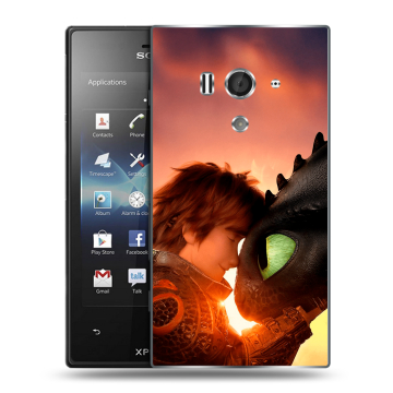 Пластиковый чехол на Sony Xperia acro S с принтом Как приручить дракона