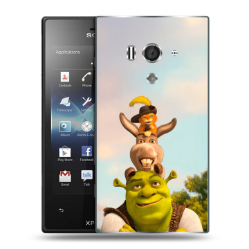 Пластиковый чехол на Sony Xperia acro S с принтом Шрек Shrek Пластиковый чехол на Sony Xperia acro S с принтом Шрек Shrek