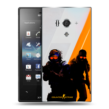 Пластиковый чехол на Sony Xperia acro S с принтом Контер страйк Counter strike