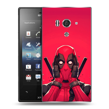Пластиковый чехол на Sony Xperia acro S с принтом Дедпул Deadpool
