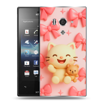 Пластиковый чехол на Sony Xperia acro S с принтом для девочек