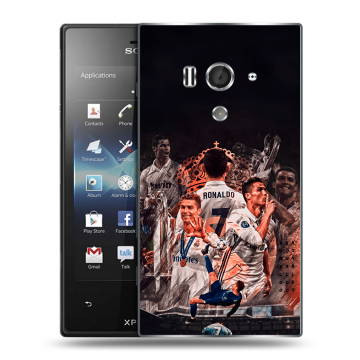 Пластиковый чехол на Sony Xperia acro S с принтом Реал Роналдо Real Ronaldo