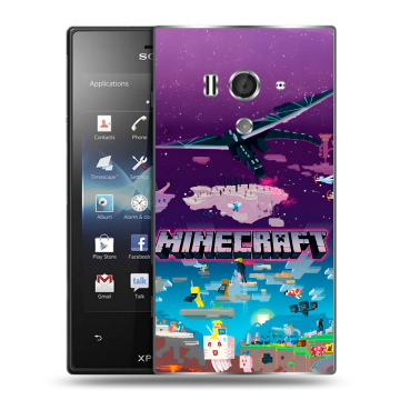 Пластиковый чехол на Sony Xperia acro S с принтом Майнкрафт Minecraft