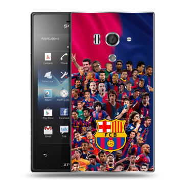 Пластиковый чехол на Sony Xperia acro S с принтом Барселона Barcelona
