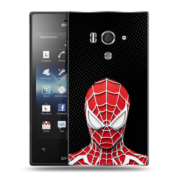 Пластиковый чехол на Sony Xperia acro S с принтом человек паук spiderman