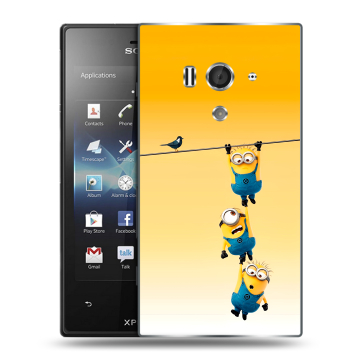 Пластиковый чехол на Sony Xperia acro S с принтом Миньоны
