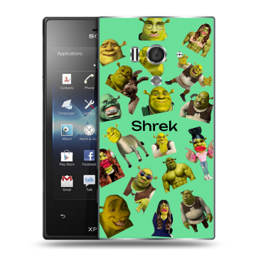 Пластиковый чехол на Sony Xperia acro S с принтом Шрек Shrek Пластиковый чехол на Sony Xperia acro S с принтом Шрек Shrek