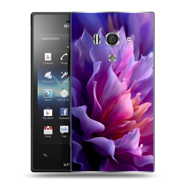 Пластиковый чехол на Sony Xperia acro S с принтом женский цветы
