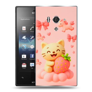 Пластиковый чехол на Sony Xperia acro S с принтом для девочек