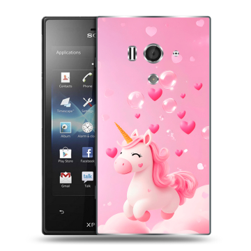 Пластиковый чехол на Sony Xperia acro S с принтом Единорог