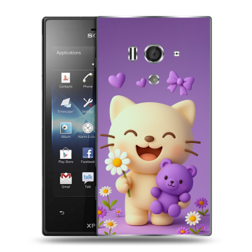 Пластиковый чехол на Sony Xperia acro S с принтом для девочек