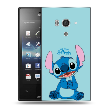 Пластиковый чехол на Sony Xperia acro S с принтом Лило и Стич