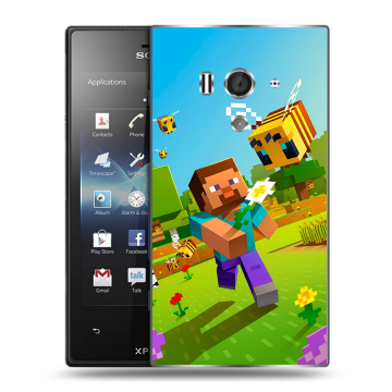 Пластиковый чехол на Sony Xperia acro S с принтом Майнкрафт Minecraft
