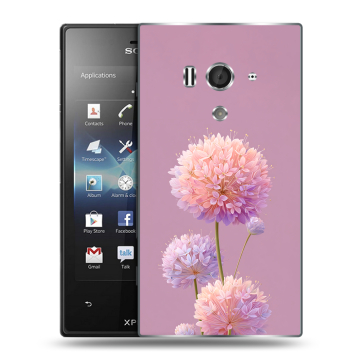 Пластиковый чехол на Sony Xperia acro S с принтом Цветы
