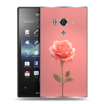 Пластиковый чехол на Sony Xperia acro S с принтом Розовая роза Пластиковый чехол на Sony Xperia acro S с принтом Розовая роза