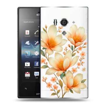 Пластиковый чехол на Sony Xperia acro S с принтом Цветы Пластиковый чехол на Sony Xperia acro S с принтом Цветы