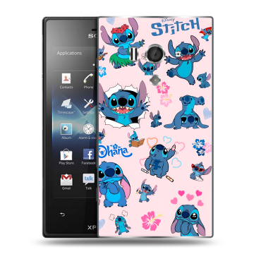 Пластиковый чехол на Sony Xperia acro S с принтом Лило и Стич
