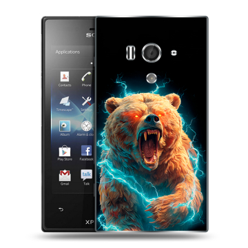 Пластиковый чехол на Sony Xperia acro S с принтом Медведь Пластиковый чехол на Sony Xperia acro S с принтом Медведь