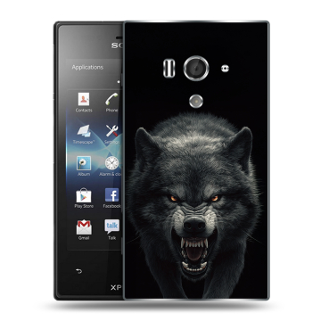 Пластиковый чехол на Sony Xperia acro S с принтом Волк