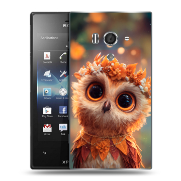 Пластиковый чехол на Sony Xperia acro S с принтом Милая сова Пластиковый чехол на Sony Xperia acro S с принтом Милая сова