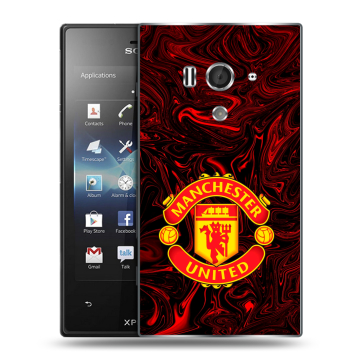 Пластиковый чехол на Sony Xperia acro S с принтом Manchester United Пластиковый чехол на Sony Xperia acro S с принтом Manchester United