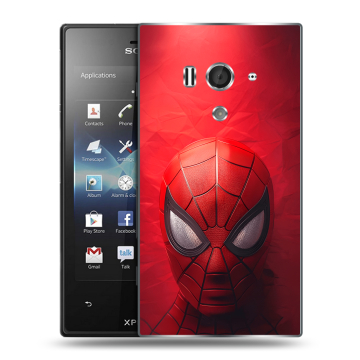 Пластиковый чехол на Sony Xperia acro S с принтом Spiderman Человек паук
