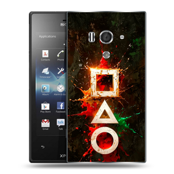 Пластиковый чехол на Sony Xperia acro S с принтом Squid Game Игра кальмара