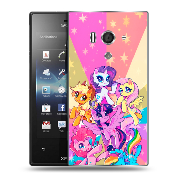 Пластиковый чехол на Sony Xperia acro S с принтом My little pony Дружба чудо