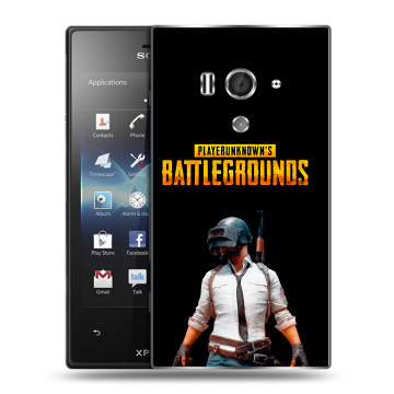 Пластиковый чехол на Sony Xperia acro S с принтом PUGB ПАГБ