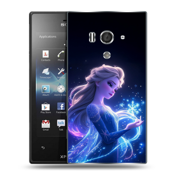 Пластиковый чехол на Sony Xperia acro S с принтом Холодное сердце Frozen