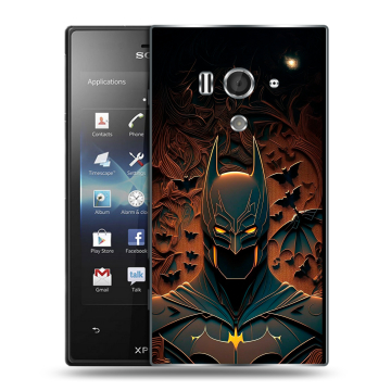 Пластиковый чехол на Sony Xperia acro S с принтом Batman Бэтмен Пластиковый чехол на Sony Xperia acro S с принтом Batman Бэтмен