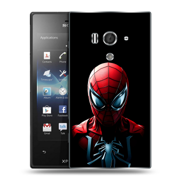 Пластиковый чехол на Sony Xperia acro S с принтом Spiderman Человек паук