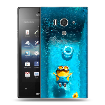 Пластиковый чехол на Sony Xperia acro S с принтом Миньоны Пластиковый чехол на Sony Xperia acro S с принтом Миньоны