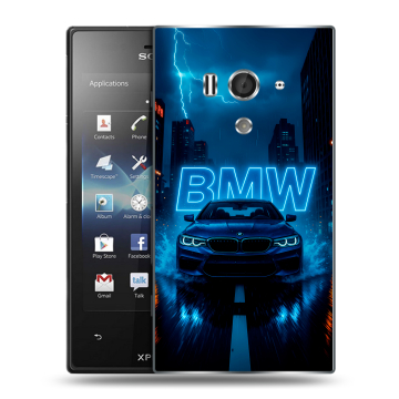 Пластиковый чехол на Sony Xperia acro S с принтом BMW БМВ