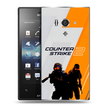Пластиковый чехол на Sony Xperia acro S с принтом Counter Strike