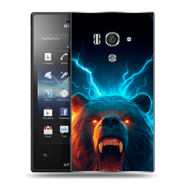 Пластиковый чехол на Sony Xperia acro S с принтом Медведь Пластиковый чехол на Sony Xperia acro S с принтом Медведь