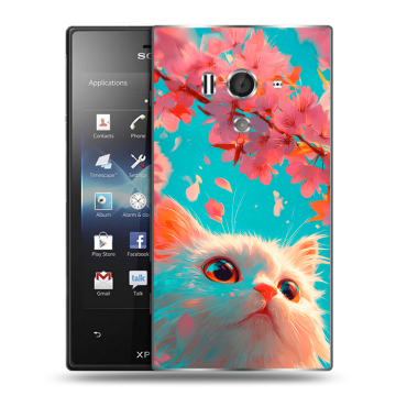 Пластиковый чехол на Sony Xperia acro S с принтом Красивый кот Пластиковый чехол на Sony Xperia acro S с принтом Красивый кот