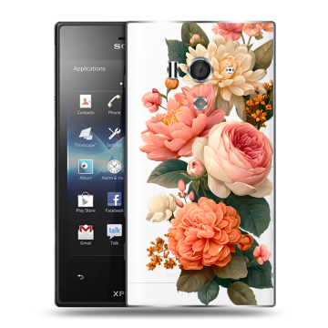 Пластиковый чехол на Sony Xperia acro S с принтом цветы Пластиковый чехол на Sony Xperia acro S с принтом цветы